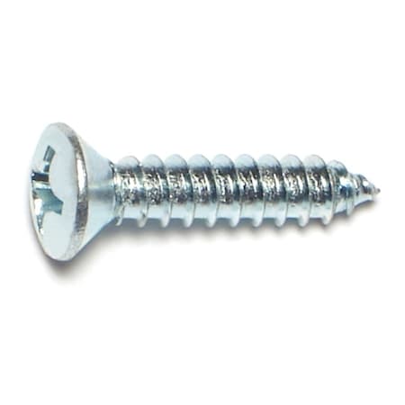 Midwest Fastener Sheet Metal Screw, #12 x 1 in, Zinc Plated Steel Oval Head Phillips Drive, 10 PK 67737